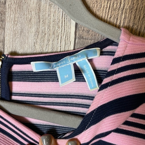 Draper James Ottoman Stripe Knit Dress Pink & Navy - Picture 5 of 10